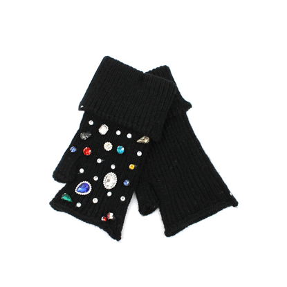 GLOVES DIAMONDS BLACK