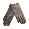 GLOVES TAUPE STRASS