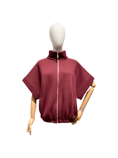 CARDIGAN ZIPPER BORDEAUX 