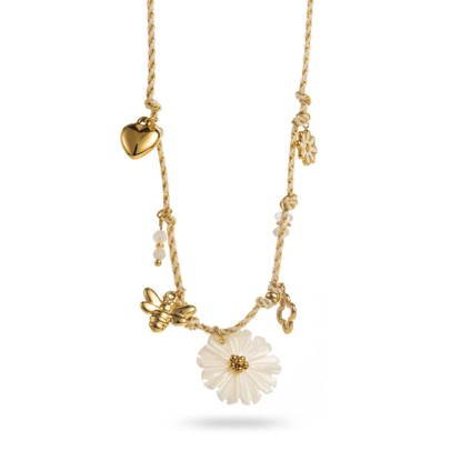 NECKLACE STAINLESS STEEL FLOWER 
