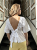 TOP COTTON RIBBON WHITE