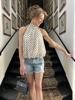 TOP HALTER DOTS BLACK & ERCU