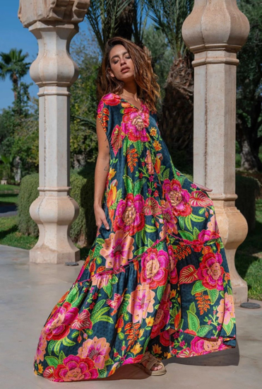 DRESS SOLINE FLOWER PRINTED