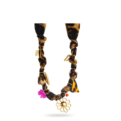 NECKLACE LEOPARD BEADS