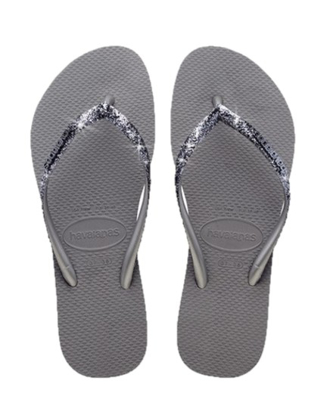 HAVAIANAS SLIM GREY GLITTER CINZ