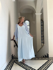 PONCHO KNITTED NATASHA  BABY BLUE