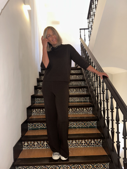 PANT KNITTED NATASHA BROWN