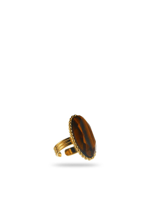 RING OVAL BROWN