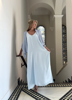 DRESS LONG SHINY NATASHA BABY BLUE
