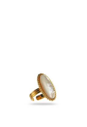 RING OVAL ECRU
