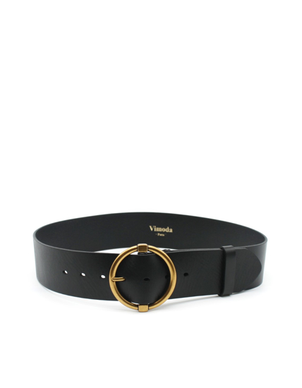 BELT LEATHER BLACK 4.2 CM