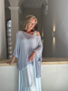 PONCHO KNITTED NATASHA  BABY BLUE