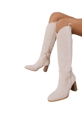 HIGH HEEL BOOTS CREMÉ
