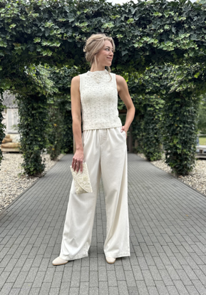 PANTS WIDE LEG EXTRA LONG CREMÉ JOLIE