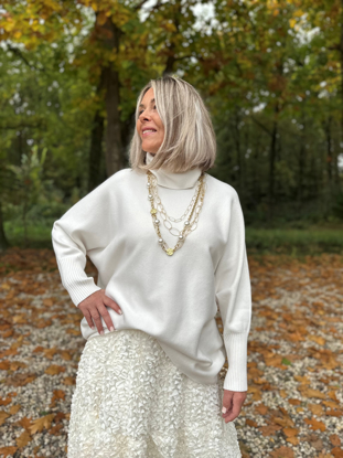 SWEATER COL NATACHA CRÉME 