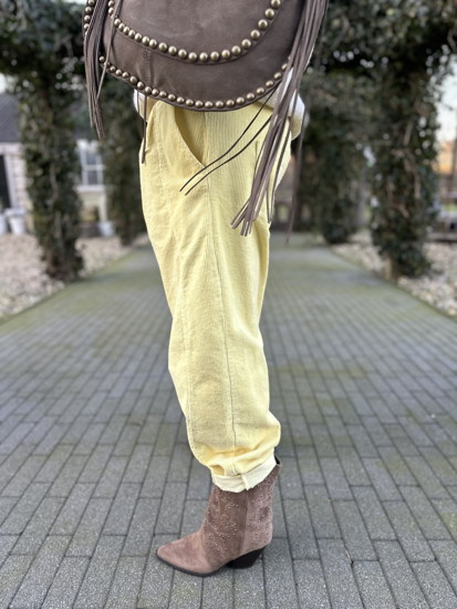  RIBBED JOGPANTS YELLOW